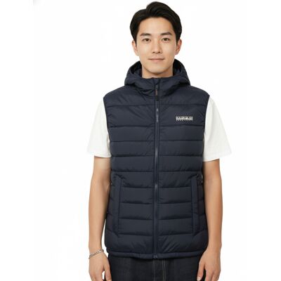 NAPAPIJRI A-Gesar V Herren Stepp-Weste wattierte Puffer-Weste mit seitlichen Eingriffstaschen NP0A88U41761 Navy-Blau - männlich - Size: L NAPAPIJRI A-Gesar V Herren Stepp-Weste wattierte Puffer-Weste mit seitlichen Eingriffstaschen NP0A88U41761 Navy-Blau - männlich - Size: L