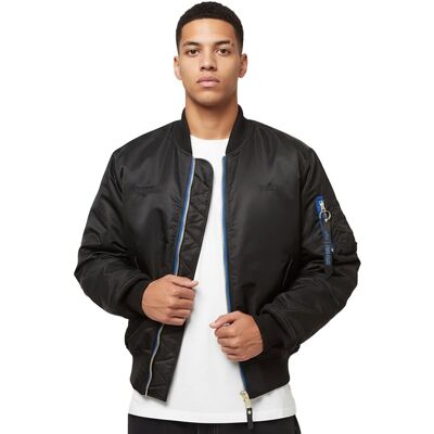 ALPHA INDUSTRIES x zəяo si:x nœf MA-1 Herren Bomber-Jacke im klassischen Military-Design Streetwear-Style Herbst-Jacke 148151 Schwarz - männlich - Size: S ALPHA INDUSTRIES x zəяo si:x nœf MA-1 Herren Bomber-Jacke im klassischen Military-Design Streetwear-Style Herbst-Jacke 148151 Schwarz - männlich - Size: S