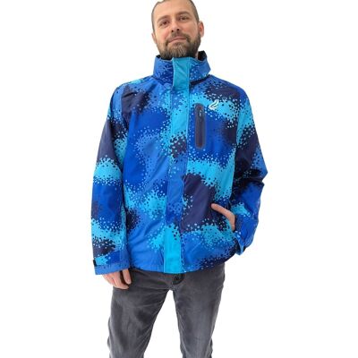 Formula E Camo Herren Regen-Jacke mit verstaubarer Kapuze nachhaltige Motorsport-Jacke Frühlingsjacke 701223598 001 Blau - männlich - Size: S Formula E Camo Herren Regen-Jacke mit verstaubarer Kapuze nachhaltige Motorsport-Jacke Frühlingsjacke 701223598 001 Blau - männlich - Size: S