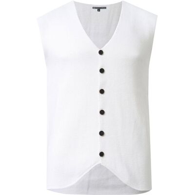 O46RN (MB2) Elegante Herren Feinstrick-Weste mit Knopfleiste Anzug-Weste 13412 Weiß - männlich - Size: XL O46RN (MB2) Elegante Herren Feinstrick-Weste mit Knopfleiste Anzug-Weste 13412 Weiß - männlich - Size: XL