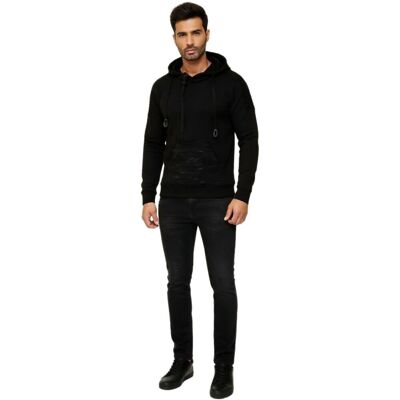 O46RN (MB2) Moderner Herren Strick-Pullover Kapuzen-Sweater Grobstrick-Hoodie Strick-Jacke 13290 Schwarz - männlich - Size: 3XL O46RN (MB2) Moderner Herren Strick-Pullover Kapuzen-Sweater Grobstrick-Hoodie Strick-Jacke 13290 Schwarz - männlich - Size: 3XL