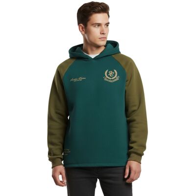 Another Cotton Lab Sunday Running Raglan Herren Hoodie Sweat-Pullover mit Kapuze Baumwoll-Pullover PD00003390 Grün - männlich - Size: XS Another Cotton Lab Sunday Running Raglan Herren Hoodie Sweat-Pullover mit Kapuze Baumwoll-Pullover PD00003390 Grün - männlich - Size: XS