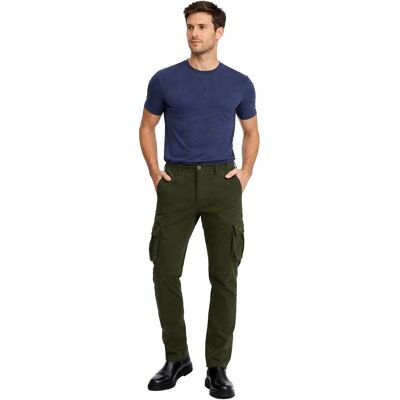 klassische FQ1924 FQHarris Herren Cargohose mit Knopf und Reißverschluss Freizeithose 21900476-ME-190413 Grün - männlich - Size: L klassische FQ1924 FQHarris Herren Cargohose mit Knopf und Reißverschluss Freizeithose 21900476-ME-190413 Grün - männlich - Size: L