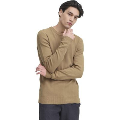 klassischer CASUAL FRIDAY CFHeine Herren Grobstrickpullover mit Label-Detail Strickpullover 20505605-1713121 Beige - männlich - Size: L klassischer CASUAL FRIDAY CFHeine Herren Grobstrickpullover mit Label-Detail Strickpullover 20505605-1713121 Beige - männlich - Size: L
