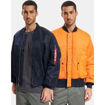 stylische Alpha Industries Herren Jacke Blau/Orange - männlich - Size: S stylische Alpha Industries Herren Jacke Blau/Orange - männlich - Size: S