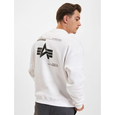 weiches Alpha Industries Herren Sweatshirt mit Baumwolle Weiß - männlich - Size: XXL weiches Alpha Industries Herren Sweatshirt mit Baumwolle Weiß - männlich - Size: XXL