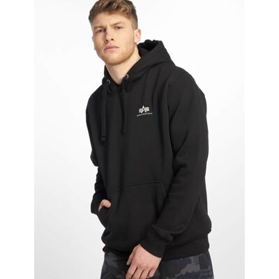moderner Alpha Industries Herren Hoodie große Kapuze Kordelzug mit Baumwolle Schwarz - männlich - Size: S moderner Alpha Industries Herren Hoodie große Kapuze Kordelzug mit Baumwolle Schwarz - männlich - Size: S