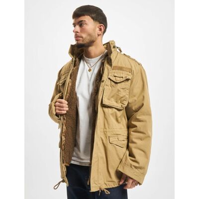 schlichte Brandit Herren Jacke Reißverschluss Kapuze mit Baumwolle Beige - männlich - Size: L schlichte Brandit Herren Jacke Reißverschluss Kapuze mit Baumwolle Beige - männlich - Size: L