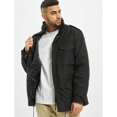 schlichte Brandit Herren Jacke Reißverschluss Taschen Schwarz - männlich - Size: L schlichte Brandit Herren Jacke Reißverschluss Taschen Schwarz - männlich - Size: L