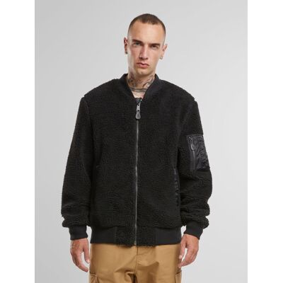 moderne Brandit Herren Jacke Reißverschluss Taschen Schwarz - männlich - Size: L moderne Brandit Herren Jacke Reißverschluss Taschen Schwarz - männlich - Size: L