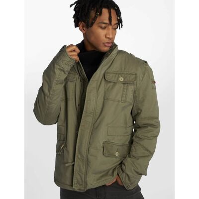 funktionale Brandit Herren Jacke Reißverschluss Taschen mit Baumwolle Khaki - männlich - Size: XXL funktionale Brandit Herren Jacke Reißverschluss Taschen mit Baumwolle Khaki - männlich - Size: XXL
