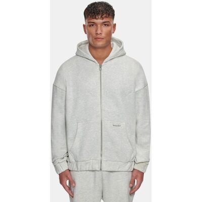 weicher Bazix Republiq Herren Hoodie Reißverschluss Kapuze mit Baumwolle Grau - männlich - Size: S weicher Bazix Republiq Herren Hoodie Reißverschluss Kapuze mit Baumwolle Grau - männlich - Size: S