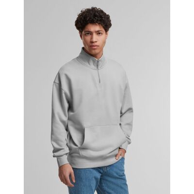 bequemes DEF Herren Sweatshirt Reißverschluss Rippbündchen mit Baumwolle Grau - männlich - Size: L bequemes DEF Herren Sweatshirt Reißverschluss Rippbündchen mit Baumwolle Grau - männlich - Size: L