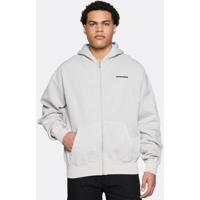 lässiger PEGADOR Herren Hoodie Reißverschluss Oversize mit Baumwolle Grau - männlich - Size: S lässiger PEGADOR Herren Hoodie Reißverschluss Oversize mit Baumwolle Grau - männlich - Size: S