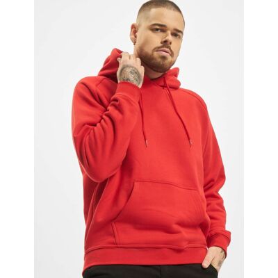 lässiger Urban Classics Herren Hoodie Rippbündchen Kapuze 380 g/m² mit Baumwolle Rot - männlich - Size: L lässiger Urban Classics Herren Hoodie Rippbündchen Kapuze 380 g/m² mit Baumwolle Rot - männlich - Size: L