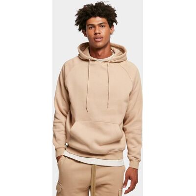 moderner URBAN CLASSICS Herren Hoodie Kordelzug Rippstrick 380 g/m² mit Baumwolle Beige - männlich - Size: S moderner URBAN CLASSICS Herren Hoodie Kordelzug Rippstrick 380 g/m² mit Baumwolle Beige - männlich - Size: S