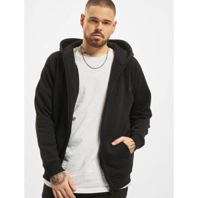 bequemer URBAN CLASSICS Herren Hoodie Kordelzug Reißverschluss 380 g/m² mit Baumwolle Schwarz - männlich - Size: M bequemer URBAN CLASSICS Herren Hoodie Kordelzug Reißverschluss 380 g/m² mit Baumwolle Schwarz - männlich - Size: M