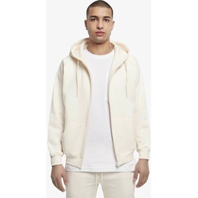 weicher URBAN CLASSICS Herren Hoodie Kordelzug Reißverschluss 380 g/m² mit Baumwolle Ecru-Weiß - männlich - Size: 3XL weicher URBAN CLASSICS Herren Hoodie Kordelzug Reißverschluss 380 g/m² mit Baumwolle Ecru-Weiß - männlich - Size: 3XL