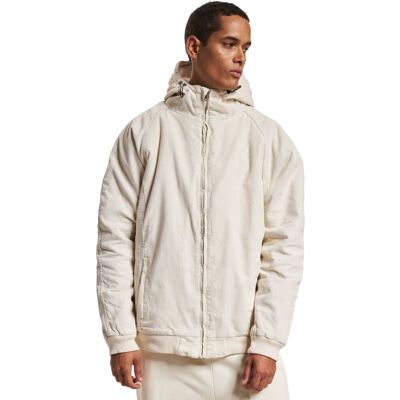 moderne URBAN CLASSICS Herren Jacke Kordelzug Reißverschluss 280 g/m² mit Baumwolle Ecru-Weiß - männlich - Size: M moderne URBAN CLASSICS Herren Jacke Kordelzug Reißverschluss 280 g/m² mit Baumwolle Ecru-Weiß - männlich - Size: M