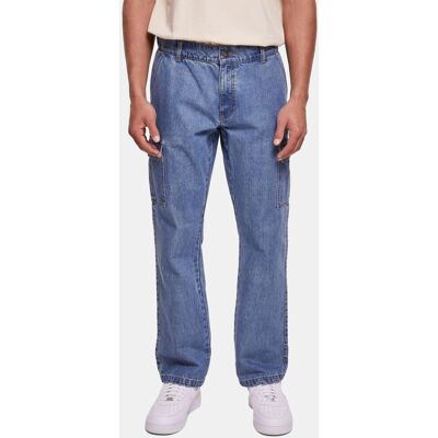 lässige Urban Classics Herren Jeans Straight Fit Reißverschluss Taschen mit Baumwolle Blau - männlich - Size: 32 lässige Urban Classics Herren Jeans Straight Fit Reißverschluss Taschen mit Baumwolle Blau - männlich - Size: 32