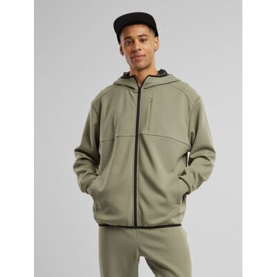 moderner Urban Classics Herren Hoodie Stretch Kordelzug Reißverschluss Grün - männlich - Size: L moderner Urban Classics Herren Hoodie Stretch Kordelzug Reißverschluss Grün - männlich - Size: L