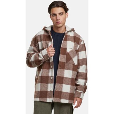 stylische Urban Classics Herren Jacke Reißverschluss Kapuze Braun - männlich - Size: L stylische Urban Classics Herren Jacke Reißverschluss Kapuze Braun - männlich - Size: L