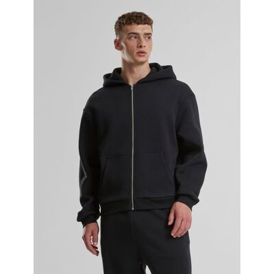 bequemer URBAN CLASSICS Herren Hoodie Kordelzug Reißverschluss 330 g/m² mit Baumwolle Schwarz - männlich - Size: 4XL bequemer URBAN CLASSICS Herren Hoodie Kordelzug Reißverschluss 330 g/m² mit Baumwolle Schwarz - männlich - Size: 4XL
