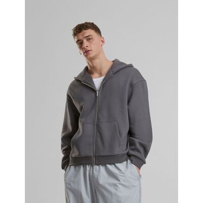 bequemer Urban Classics Herren Hoodie Kordelzug Reißverschluss 330 g/m² mit Baumwolle Grau - männlich - Size: 4XL bequemer Urban Classics Herren Hoodie Kordelzug Reißverschluss 330 g/m² mit Baumwolle Grau - männlich - Size: 4XL
