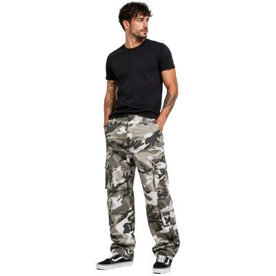 Robuste Build Your Brand Pure Vintage Cargo Hose Security-Hose Urban Camo Freizeithose Arbeits-Hose aus Baumwolle mit 8 Taschen Grau/Weiß/Anthrazit Camouflage - männlich - Size: S Robuste Build Your Brand Pure Vintage Cargo Hose Security-Hose Urban Camo Freizeithose Arbeits-Hose aus Baumwolle mit 8 Taschen Grau/Weiß/Anthrazit Camouflage - männlich - Size: S
