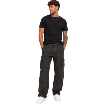 Robuste Build Your Brand Pure Vintage Cargo Hose Herren Baumwollhose im Vintage-Look Anthrazit - männlich - Size: L Robuste Build Your Brand Pure Vintage Cargo Hose Herren Baumwollhose im Vintage-Look Anthrazit - männlich - Size: L