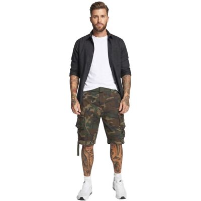 robuste Brandit Savage Vintage Herren Cargo Shorts Baumwoll-Bermuda B2001-00992 Camouflage-Grün - männlich - Size: S robuste Brandit Savage Vintage Herren Cargo Shorts Baumwoll-Bermuda B2001-00992 Camouflage-Grün - männlich - Size: S