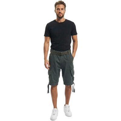 Robuste Build Your Brand Savage Vintage Herren Cargo Shorts inkl. Gürtel Baumwoll-Bermuda B2001-01745 Anthrazit-Grau - männlich - Size: 5XL Robuste Build Your Brand Savage Vintage Herren Cargo Shorts inkl. Gürtel Baumwoll-Bermuda B2001-01745 Anthrazit-Grau - männlich - Size: 5XL