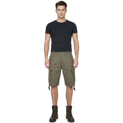 robuste Build Your Brand Vintage Cargo Shorts Sommer-Bermuda im Military-Style Baumwoll-Shorts B2002-00176 Oliv-Grün - männlich - Size: XL robuste Build Your Brand Vintage Cargo Shorts Sommer-Bermuda im Military-Style Baumwoll-Shorts B2002-00176 Oliv-Grün - männlich - Size: XL