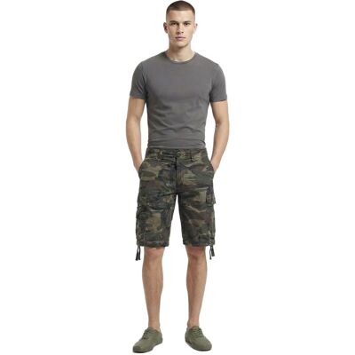robuste Brandit Vintage Cargo Shorts Sommer-Bermuda im Military-Style Baumwoll-Shorts B2002-00707 Camouflage-Grün - männlich - Size: M robuste Brandit Vintage Cargo Shorts Sommer-Bermuda im Military-Style Baumwoll-Shorts B2002-00707 Camouflage-Grün - männlich - Size: M