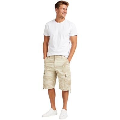 robuste Brandit Vintage Cargo Shorts Sommer-Bermuda im Military-Style Baumwoll-Shorts B2002-02611 Camouflage Beige - männlich - Size: M robuste Brandit Vintage Cargo Shorts Sommer-Bermuda im Military-Style Baumwoll-Shorts B2002-02611 Camouflage Beige - männlich - Size: M