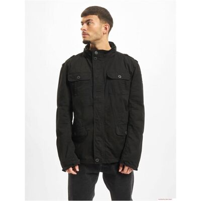 modische Brandit Britannia Feldjacke Herren Baumwoll-Jacke mit Stehkragen und Kapuze B3116 Schwarz - männlich - Size: 5XL modische Brandit Britannia Feldjacke Herren Baumwoll-Jacke mit Stehkragen und Kapuze B3116 Schwarz - männlich - Size: 5XL