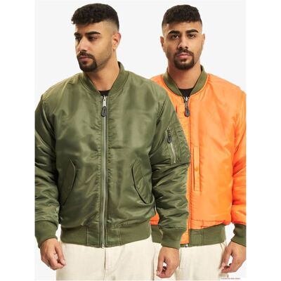 klassische Brandit MA1 Bomberjacke Herren Wende-Jacke 2-in1 Jacke B3149 Oliv/Orange - männlich - Size: S klassische Brandit MA1 Bomberjacke Herren Wende-Jacke 2-in1 Jacke B3149 Oliv/Orange - männlich - Size: S