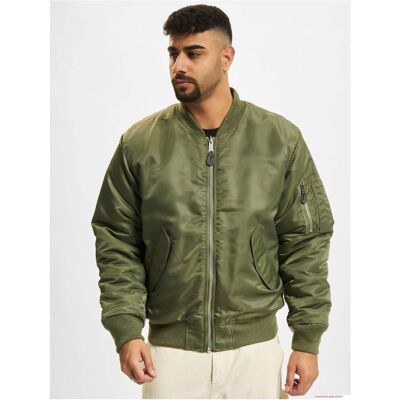 klassische Brandit MA1 Bomberjacke Herren Klassische Übergangsjacke mit wattiertem Innenfutter B3149 Oliv/Orange - männlich - Size: L klassische Brandit MA1 Bomberjacke Herren Klassische Übergangsjacke mit wattiertem Innenfutter B3149 Oliv/Orange - männlich - Size: L