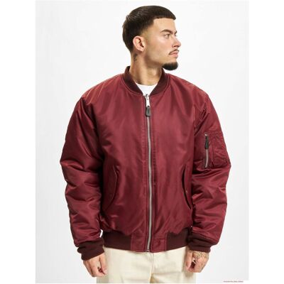 Brandit MA1 Bomberjacke Herren Klassische Übergangsjacke mit wattiertem Innenfutter B3149 Weinrot/Orange - männlich - Size: XL Brandit MA1 Bomberjacke Herren Klassische Übergangsjacke mit wattiertem Innenfutter B3149 Weinrot/Orange - männlich - Size: XL