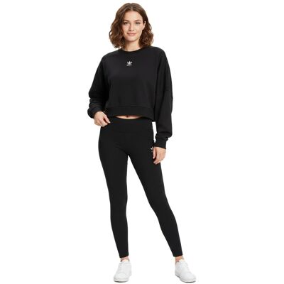 bequemes adidas Essentials Damen Crop-Sweatshirt Relaxed Fit Baumwoll-Pullover IW0953 Schwarz - weiblich - Size: XS bequemes adidas Essentials Damen Crop-Sweatshirt Relaxed Fit Baumwoll-Pullover IW0953 Schwarz - weiblich - Size: XS