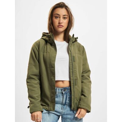 Leichte Brandit Damen Windbreaker Jacke mit Kapuze und Klettverschluss Khaki - weiblich - Size: XXL Leichte Brandit Damen Windbreaker Jacke mit Kapuze und Klettverschluss Khaki - weiblich - Size: XXL