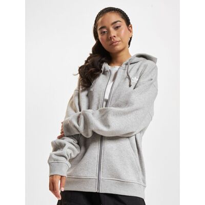 moderner adidas Damen Hoodie Kordelzug Reißverschluss mit Baumwolle Grau - weiblich - Size: XS moderner adidas Damen Hoodie Kordelzug Reißverschluss mit Baumwolle Grau - weiblich - Size: XS
