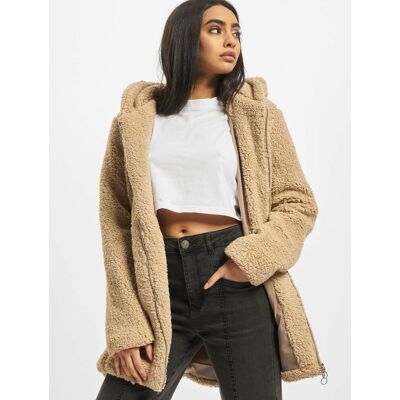 moderne URBAN CLASSICS Damen Jacke große Kapuze Reißverschluss 310 g/m² Beige - weiblich - Size: S moderne URBAN CLASSICS Damen Jacke große Kapuze Reißverschluss 310 g/m² Beige - weiblich - Size: S