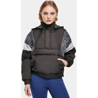 moderner Urban Classics Damen Pullover Kapuze Leo-Muster 68 g/m² Anthrazit - weiblich - Size: XXL moderner Urban Classics Damen Pullover Kapuze Leo-Muster 68 g/m² Anthrazit - weiblich - Size: XXL