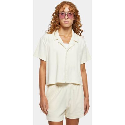 lässiges Urban Classics Damen Polo-Shirt 250 g/m² mit Baumwolle Creme - weiblich - Size: XS lässiges Urban Classics Damen Polo-Shirt 250 g/m² mit Baumwolle Creme - weiblich - Size: XS