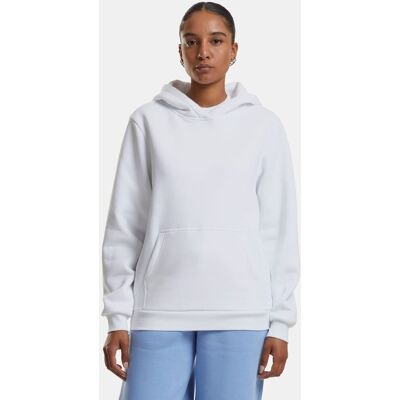 lässiger Urban Classics Damen Hoodie Rippbündchen Kapuze 330 g/m² mit Baumwolle Weiß - weiblich - Size: S lässiger Urban Classics Damen Hoodie Rippbündchen Kapuze 330 g/m² mit Baumwolle Weiß - weiblich - Size: S