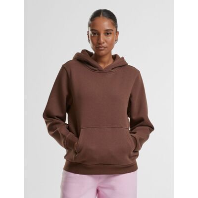 moderner Urban Classics Damen Hoodie Rippbündchen Kapuze 330 g/m² mit Baumwolle Braun - weiblich - Size: L moderner Urban Classics Damen Hoodie Rippbündchen Kapuze 330 g/m² mit Baumwolle Braun - weiblich - Size: L