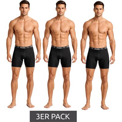 3er Pack PUMA Herren Unterziehshorts Long-Boxershorts Unterwäsche 701227283 001 Schwarz - männlich - Size: M 3er Pack PUMA Herren Unterziehshorts Long-Boxershorts Unterwäsche 701227283 001 Schwarz - männlich - Size: M