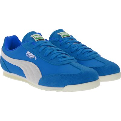 PUMA Arizona Nylon Retro-Sneaker mit Wildleder-Overlays Low-Top Schnür-Schuhe 398682 01 Blau/Weiß - neutral - Size: 37 PUMA Arizona Nylon Retro-Sneaker mit Wildleder-Overlays Low-Top Schnür-Schuhe 398682 01 Blau/Weiß - neutral - Size: 37