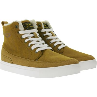 PME LEGEND Corridor Herren High-Top Sneaker mit herausnehmbarer EVA-Innensohle Schnür-Schuhe mit Fell-Fütterung PBO197046-706 Braun - männlich - Size: 45 PME LEGEND Corridor Herren High-Top Sneaker mit herausnehmbarer EVA-Innensohle Schnür-Schuhe mit Fell-Fütterung PBO197046-706 Braun - männlich - Size: 45